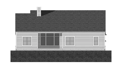 The Murphy house plan, exterior view 3